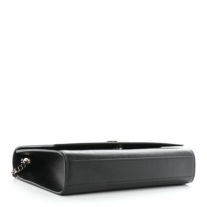 Saint Laurent Grain De Poudre Medium Classic Monogram Kate Satchel Black 3 of 8