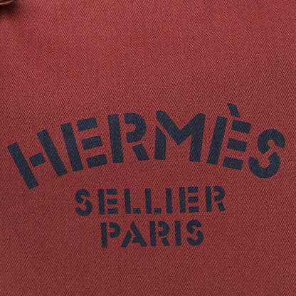 Hermes Canvas Swift Aline Grooming Bag Rouge H Gold 7 of 9