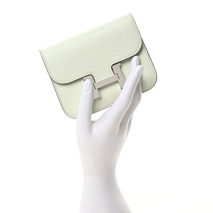 Hermes Evercolor Constance Slim Wallet Vert Fizz 2 of 9