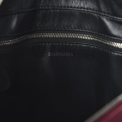 Balenciaga Shiny Day Calfskin XS Triangle Chain Duffle Rouge Grenat 6 of 6