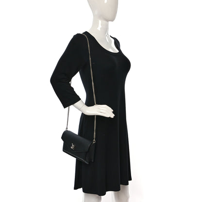 Louis Vuitton Soft Calfskin My Lockme Chain Pochette Black 2 of 11