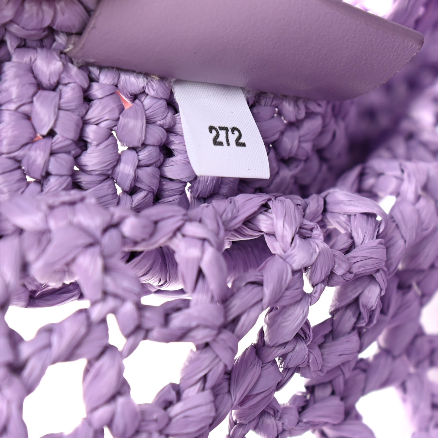 Yarn Raffia Effect Crochet Logo Embroidered Tote Bag Lilium