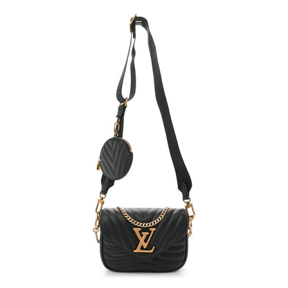 Louis Vuitton Calfskin New Wave Multi Pochette Black 1 of 11