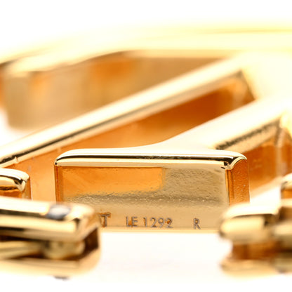 Louis Vuitton Metal Louise Hoop Earrings Gold 5 of 5