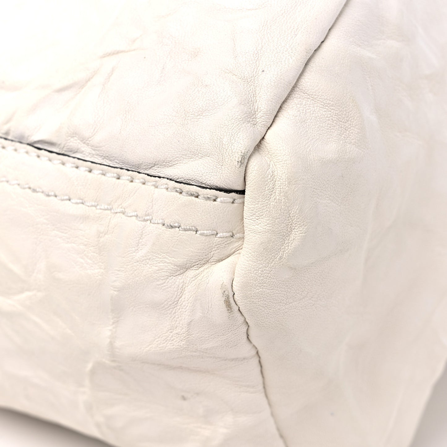 Tumbled Sheepskin Small Pandora Ivory
