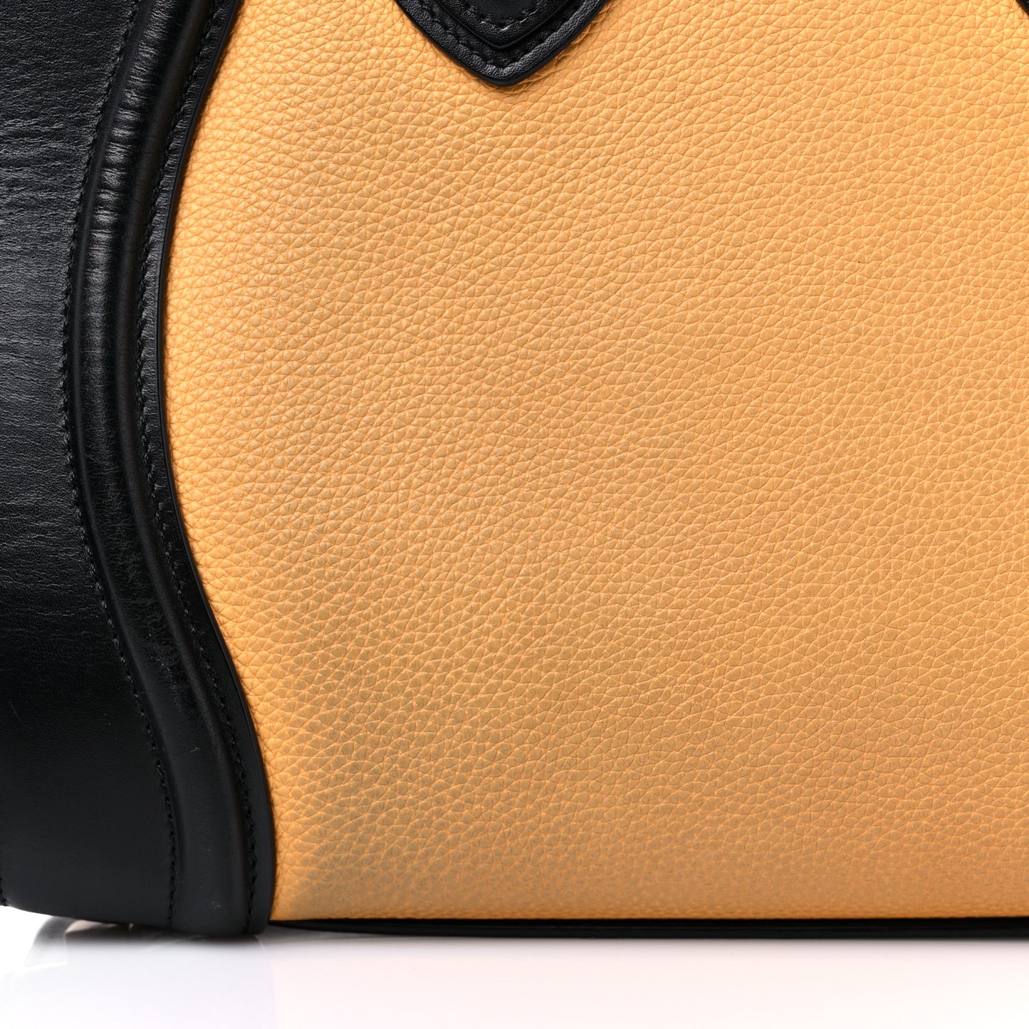 Baby Grained Calfskin Nubuck Micro Tri-Color Luggage Corn