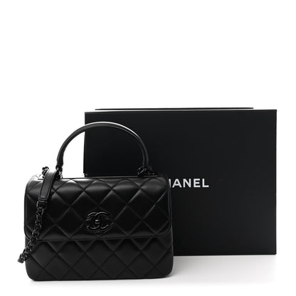 Chanel Lambskin Quilted Small Trendy CC Dual Handle Flap Bag So Black 12 of 12