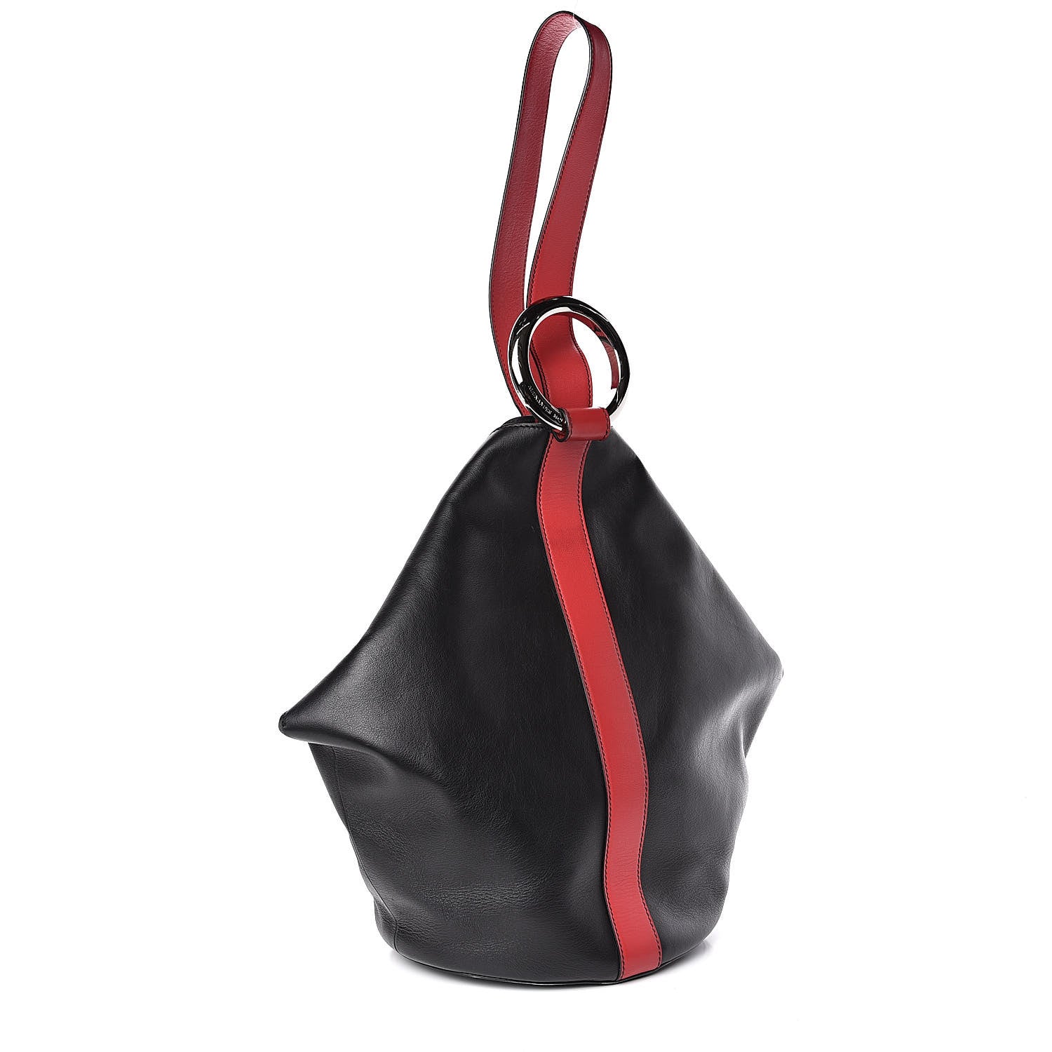 Alexander McQueen Calfskin Butterfly Bag Black Red 3 of 10