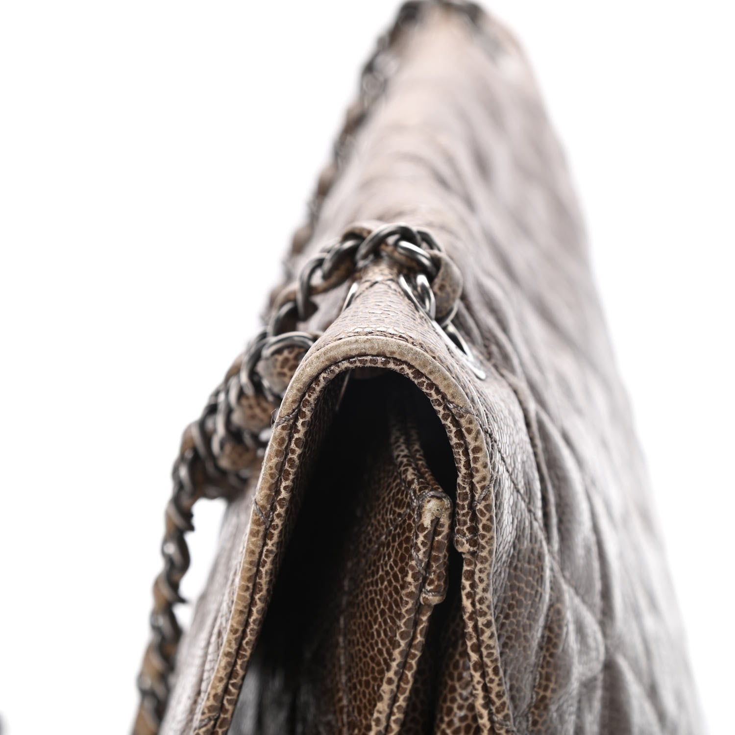 Chanel Crumpled Grained Calfskin Jumbo CC Crave Flap Beige 14 of 18