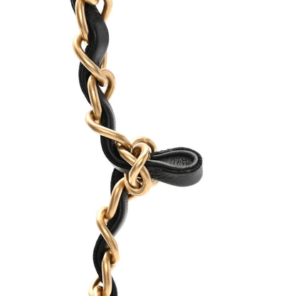 Chanel Lambskin Quilted CC Crystal Logo Chain Flap Black 11 of 12