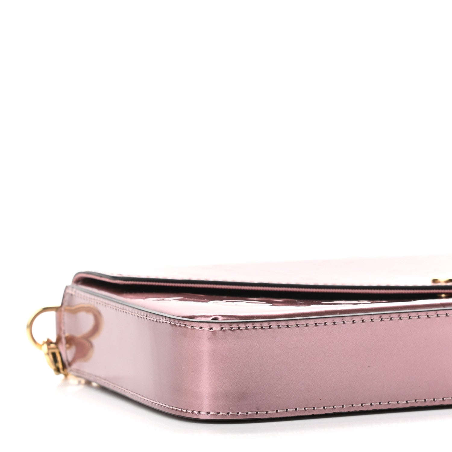 Louis Vuitton Vernis Pochette Felicie Chain Wallet Metallic Pale Pink 8 of 10