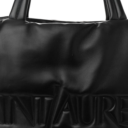 Saint Laurent Lambskin Wide Puffer Tote Black 8 of 10