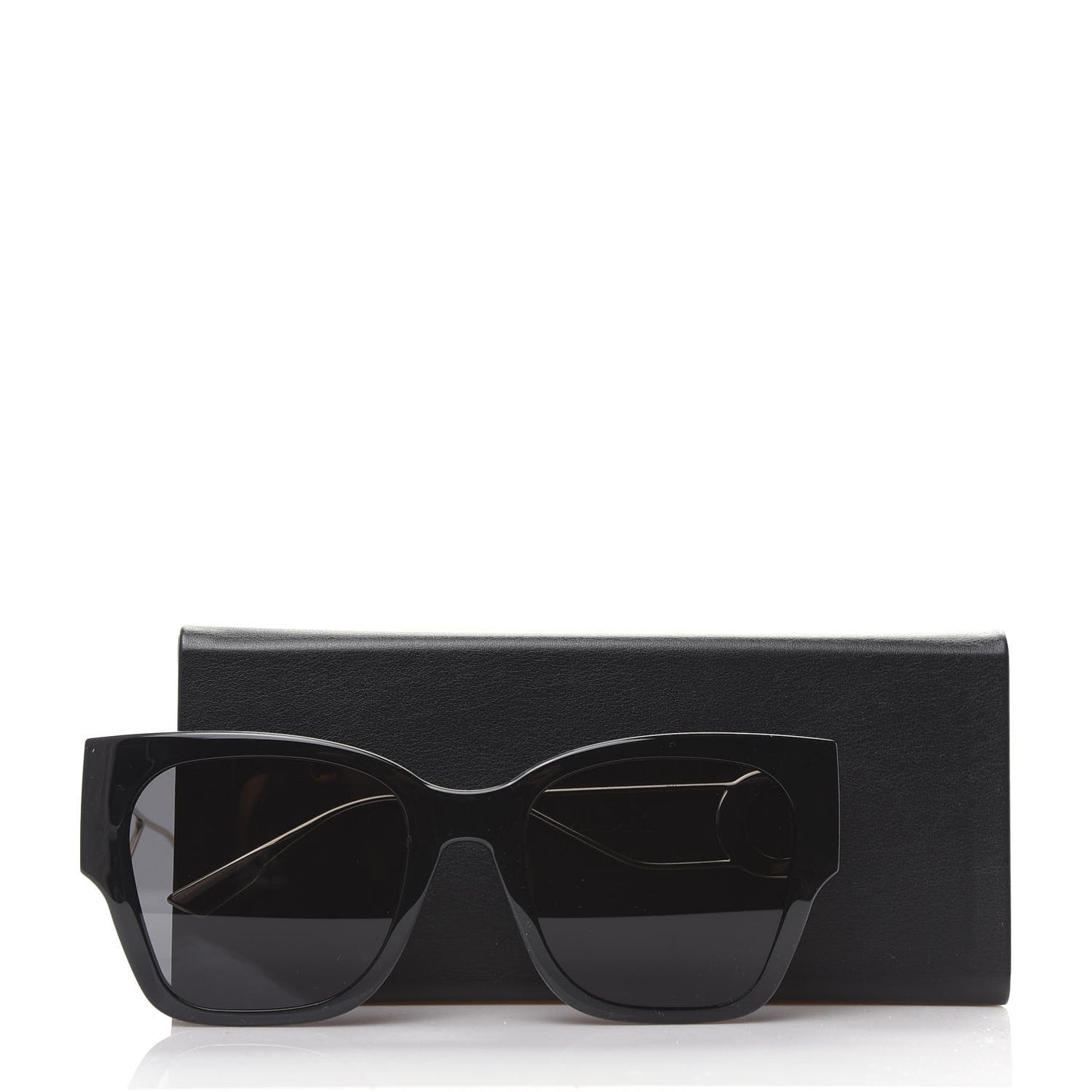 Rectangular 30 Montaigne 1 Sunglasses Black Gold