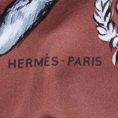 Hermes Silk Soiree De Gala Scarf 90 Cognac Violine Ocre 3 of 7