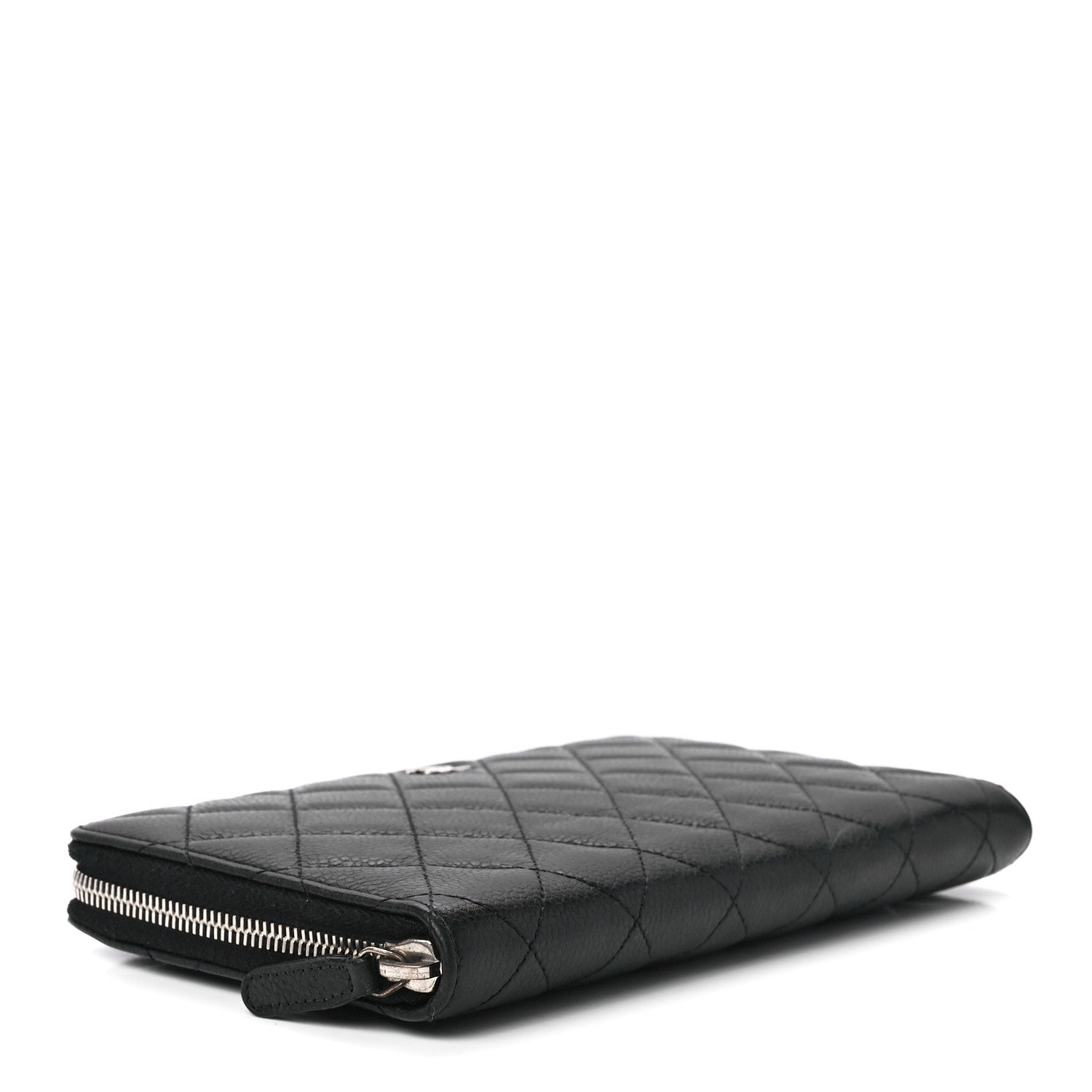 Chanel Caviar Quilted Large Zip Around Organizer Wallet Black 4 of 14