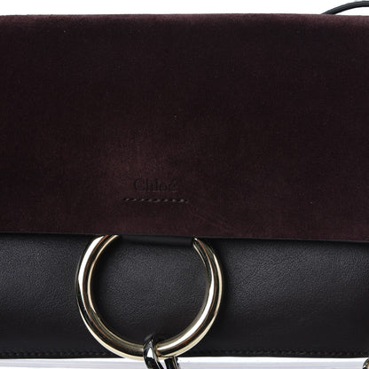 Chloe Suede Calfskin Small Faye Shoulder Bag Carbon Brown 8 of 8