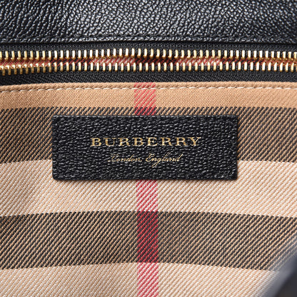 Burberry Soft Grain Calfskin Medium Buckle Tote Black 7 of 16