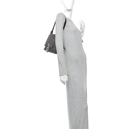 Fendi Zucchino Mama Baguette Navy 2 of 12
