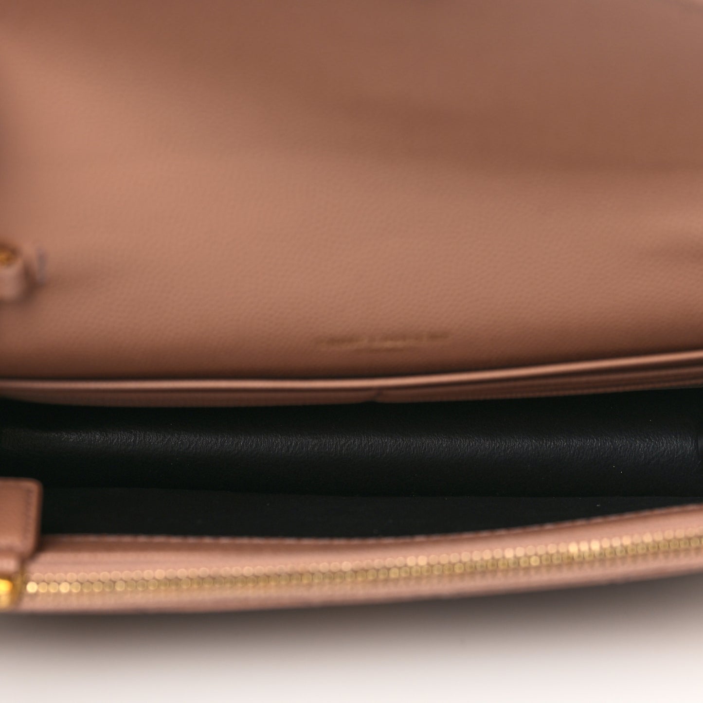 Grain De Poudre Matelasse Chevron Cassandre Envelope Chain Wallet Vintage Peach
