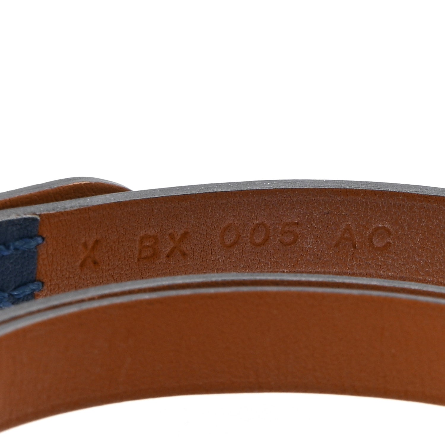 Hermes Swift Behapi Double Tour Bracelet S Bleu Saphir Gold 5 of 6
