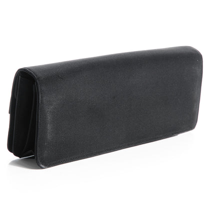 Chanel Satin Ribbon Bow Clutch Black 3 of 7