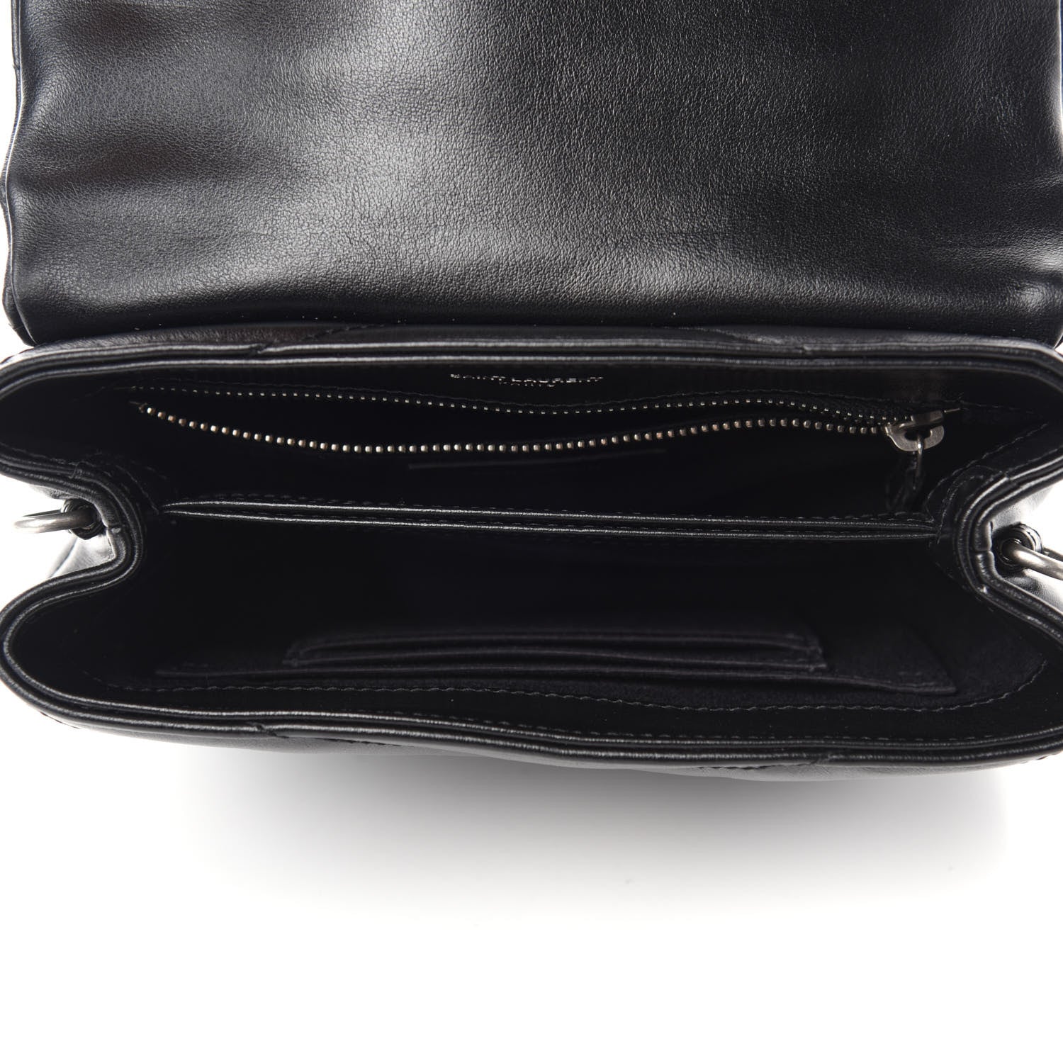 Saint Laurent Calfskin Y Quilted Monogram Toy Loulou Crossbody Bag Black 5 of 11