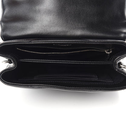 Saint Laurent Calfskin Y Quilted Monogram Toy Loulou Crossbody Bag Black 5 of 11