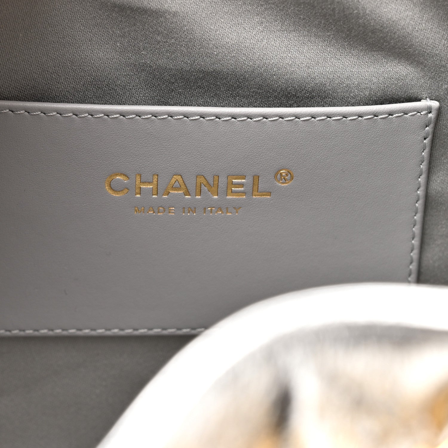 Chanel Metallic Crumpled Calfskin Quilted Small Chanel 25 Handbag Silvery 6 of 11