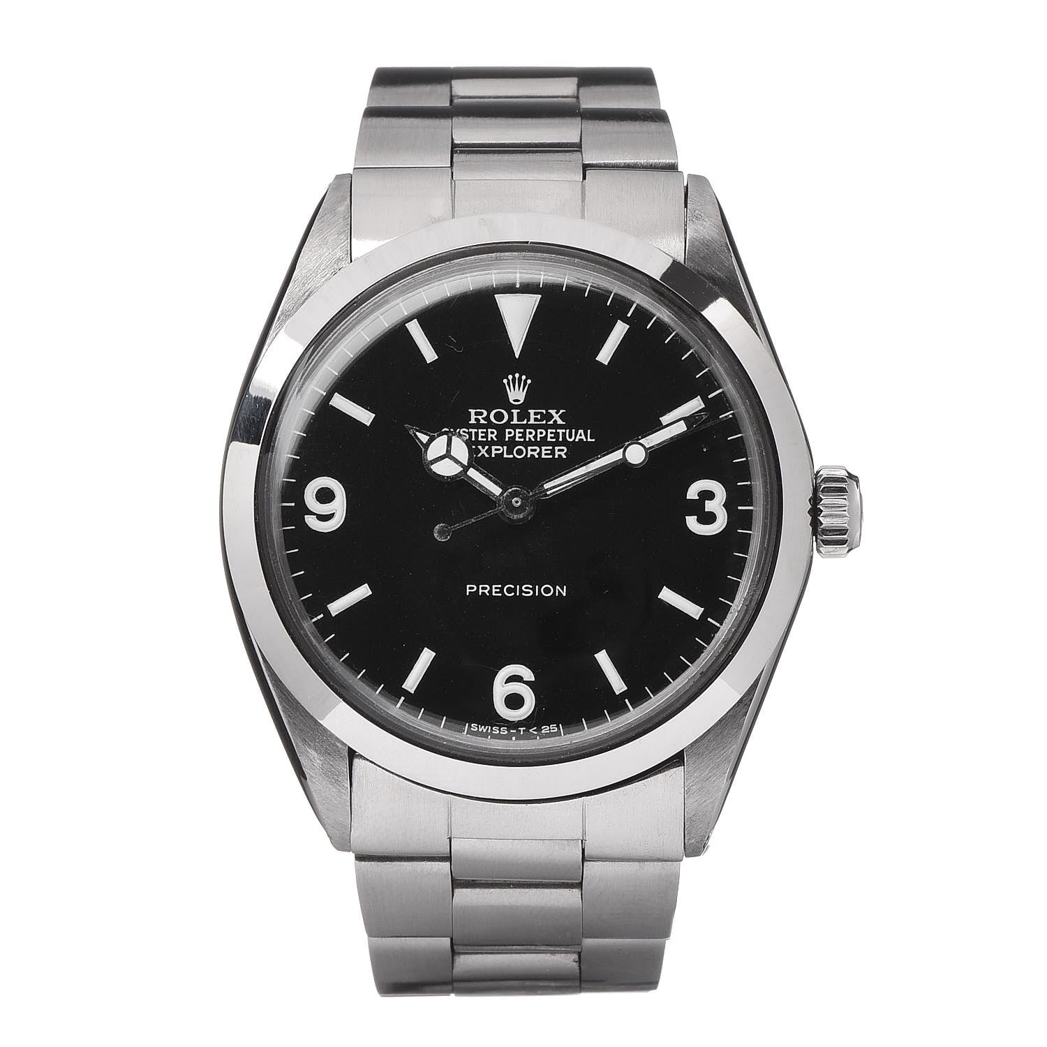 Rolex Stainless Steel 34mm Oyster Perpetual Explorer Precision Watch Black 5500 1 of 11