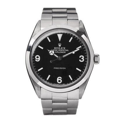 Rolex Stainless Steel 34mm Oyster Perpetual Explorer Precision Watch Black 5500 1 of 11