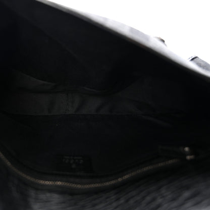 Gucci Monogram Horsebit Chain Flap Shoulder Bag Black 5 of 10