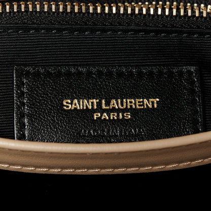 Saint Laurent Calfskin Y Quilted Monogram Toy Loulou Crossbody Bag Dark Beige 7 of 11
