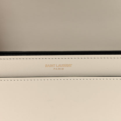 Saint Laurent Box Calfskin Monogram Medium Solferino Satchel Crema Soft 7 of 9