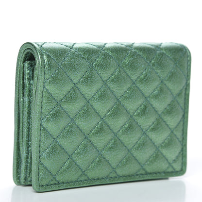 Gucci Laminated Nappa Trapuntata Zumi Card Case Jasmine Green 3 of 8