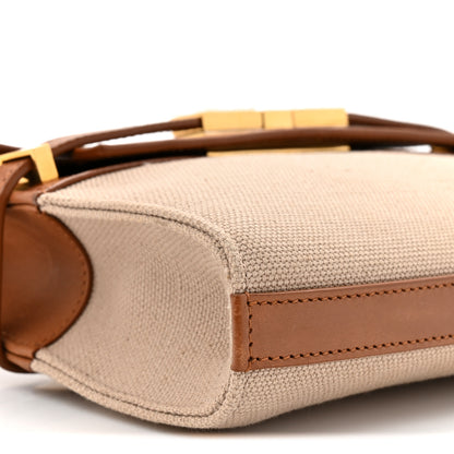 Saint Laurent Canvas Calfskin Mini Manhattan Shoulder Bag  Natural Beige Brick 10 of 13