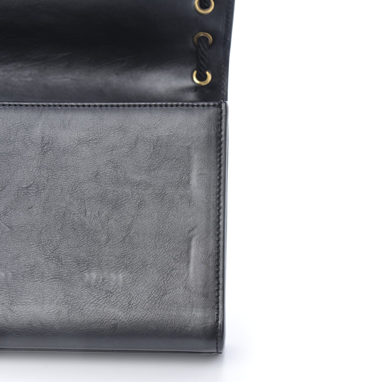 Calfskin Rope Monogram Cassandre Clutch Black