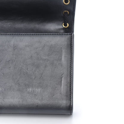 Saint Laurent Calfskin Rope Monogram Cassandre Clutch Black 8 of 14