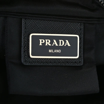 Prada Tessuto Nylon Saffiano Flat Messenger Bag Black 5 of 10