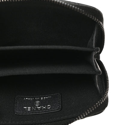 Chanel Lambskin Quilted Zip Coin Purse So Black 5 of 8