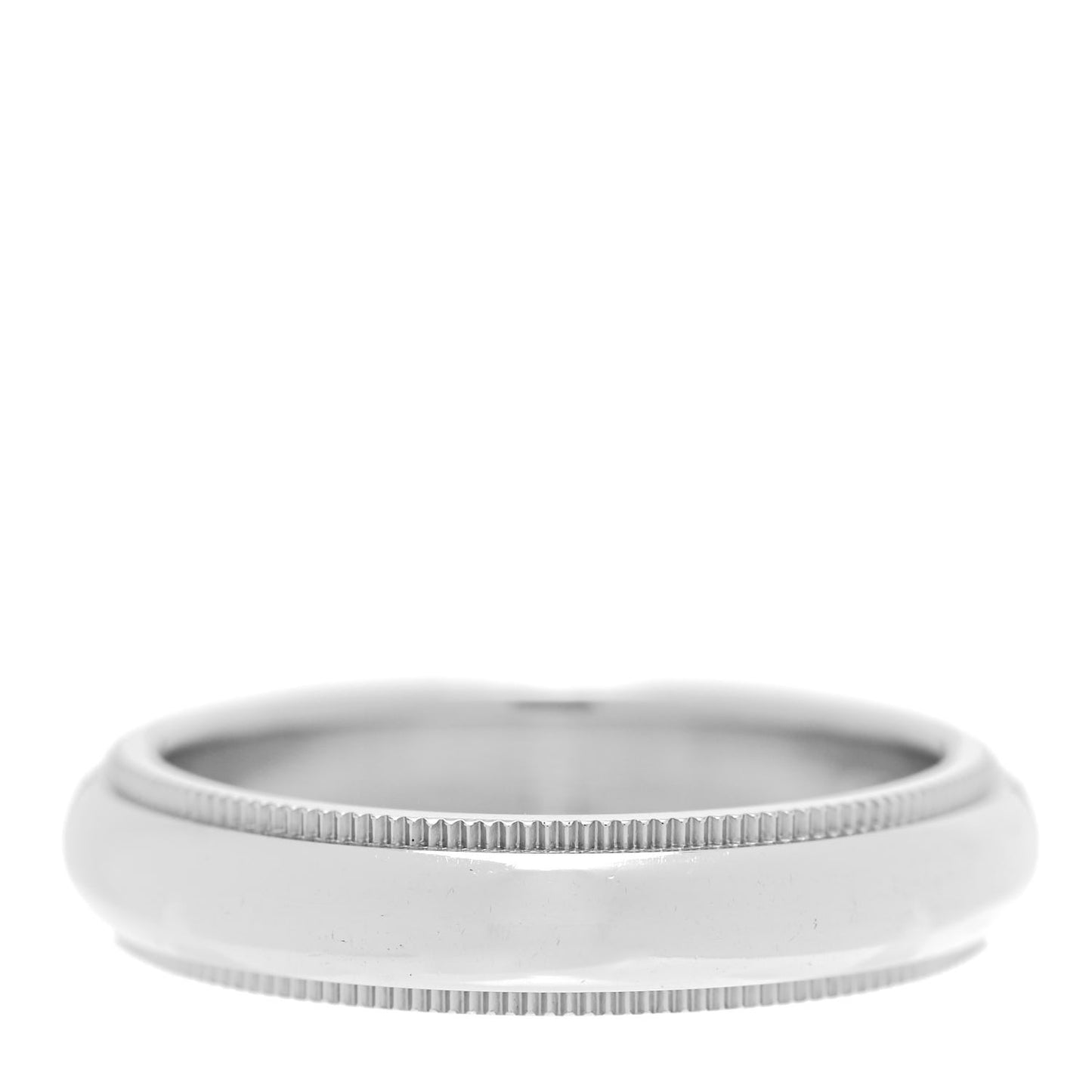Platinum 4mm Classic Milgrain Wedding Band Ring 50 5.25