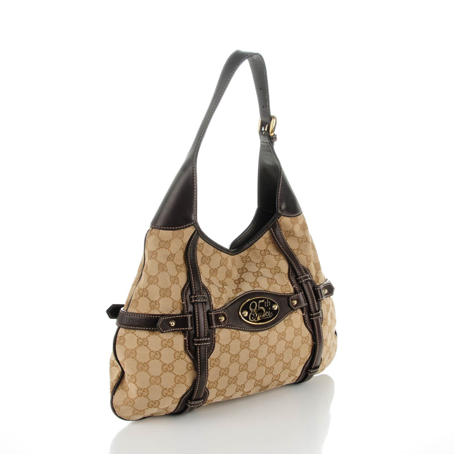 Monogram Large Horsebit 85th Anniversary Hobo Dark Brown