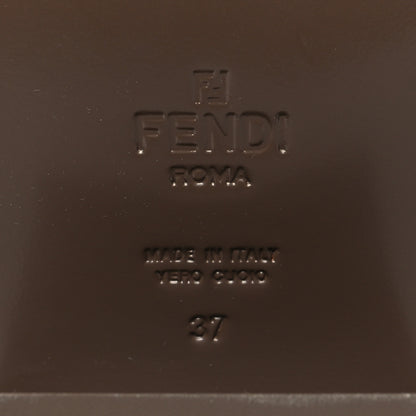 Fendi Vitello Abrasivato FF Cut Mules 37 Cuoio 6 of 9