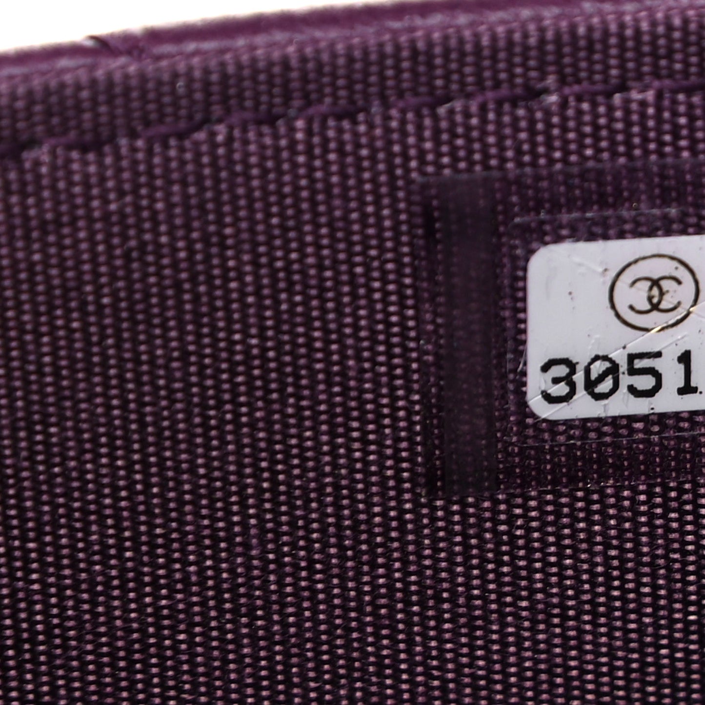 Lambskin Quilted Chanel 19 Wallet On Chain WOC Purple