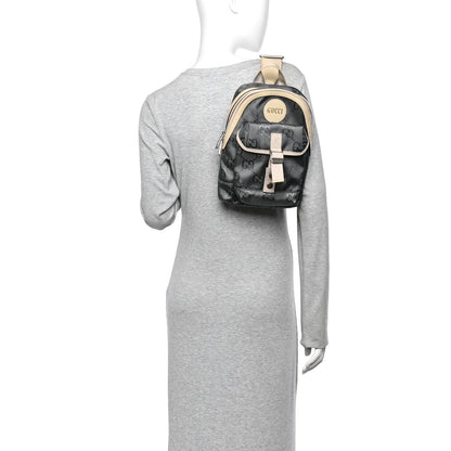 Gucci Econyl Nylon Monogram Off The Grid Sling Backpack Graphite Grey New Plaster 2 of 10