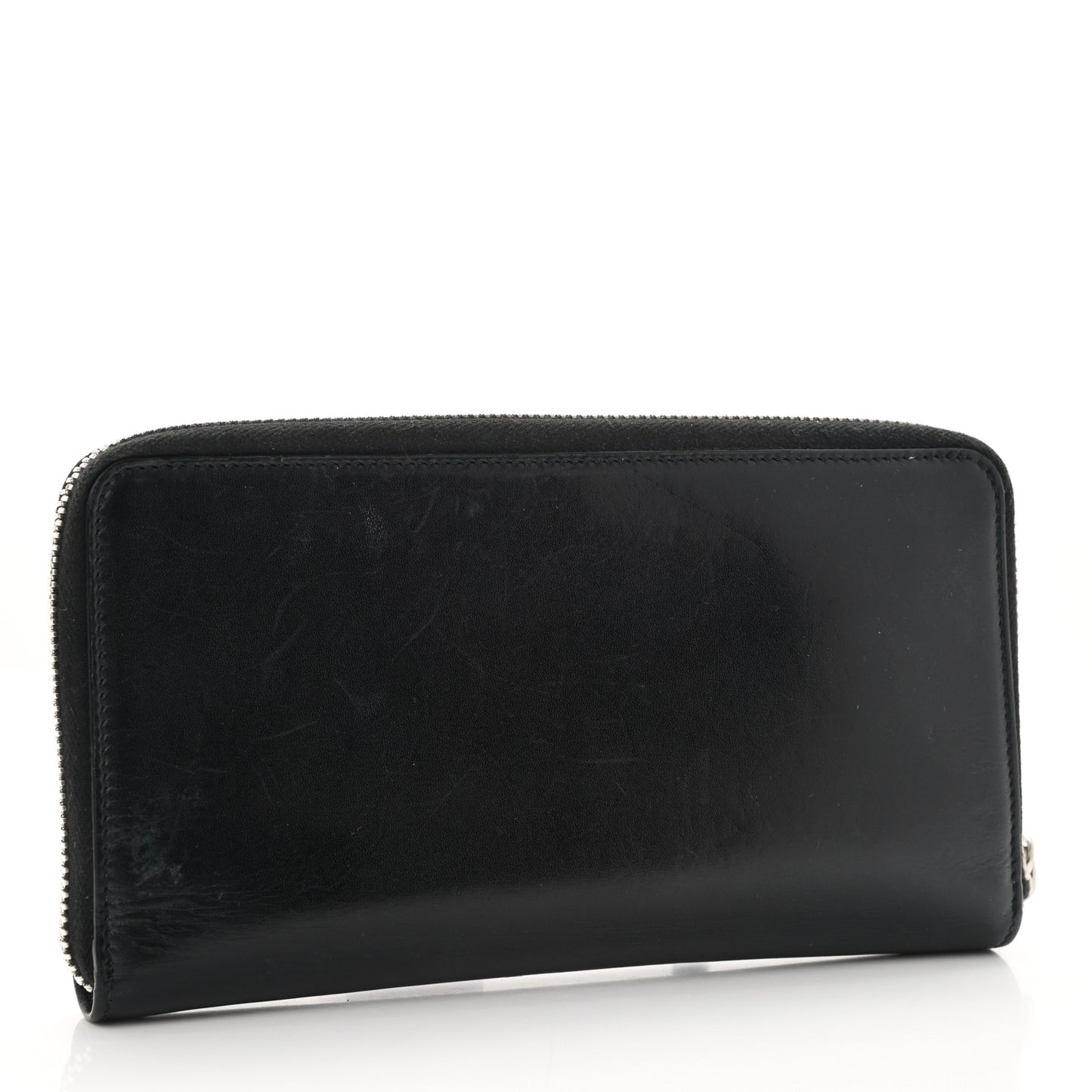 Ultra Calfskin Monogram Mens Zip Around Continental Wallet Black