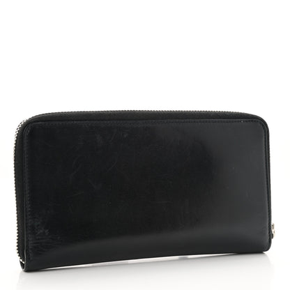 Saint Laurent Ultra Calfskin Monogram Mens Zip Around Continental Wallet Black 3 of 8