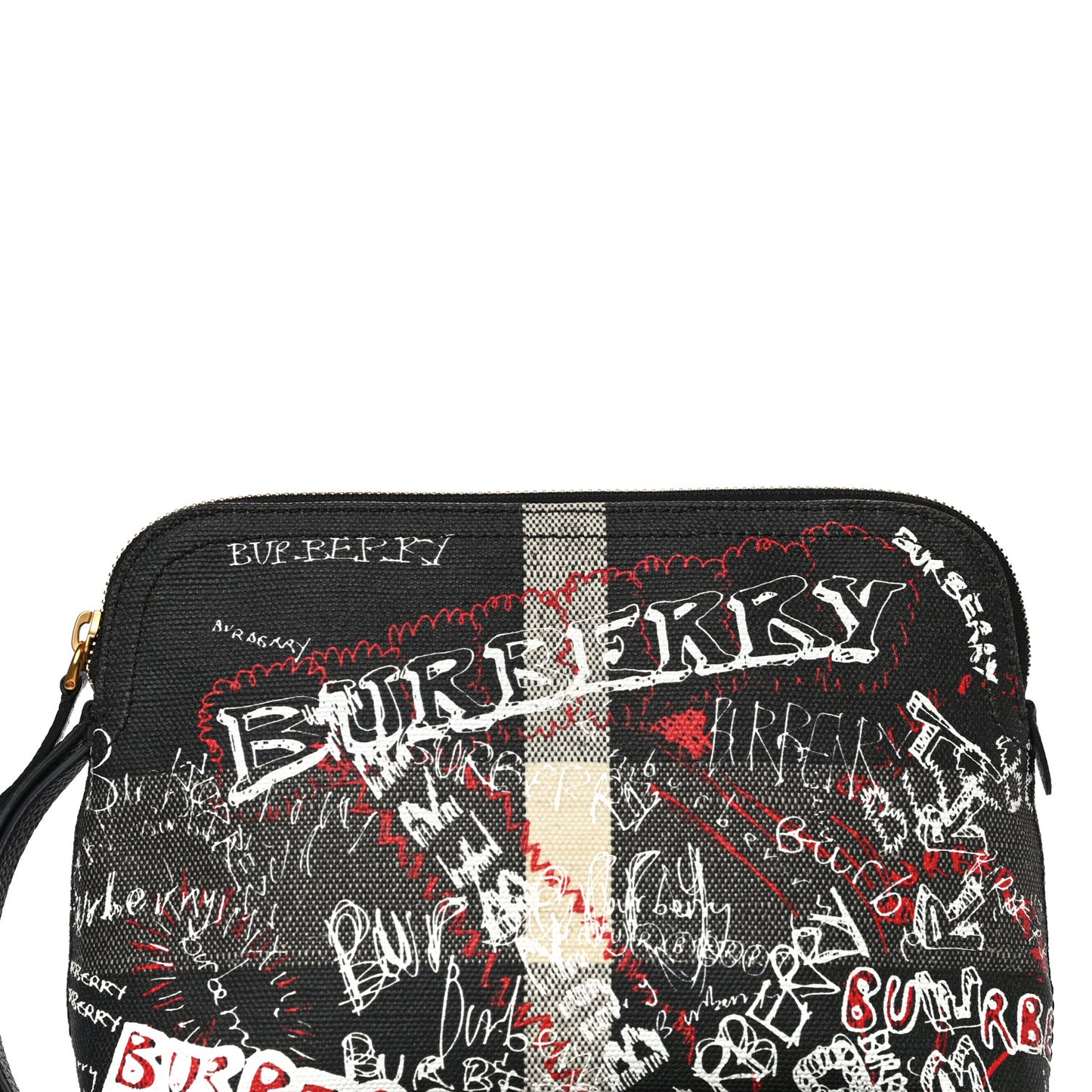 Coated Canvas Mega Check Sketchbook Doodle Pouch Black