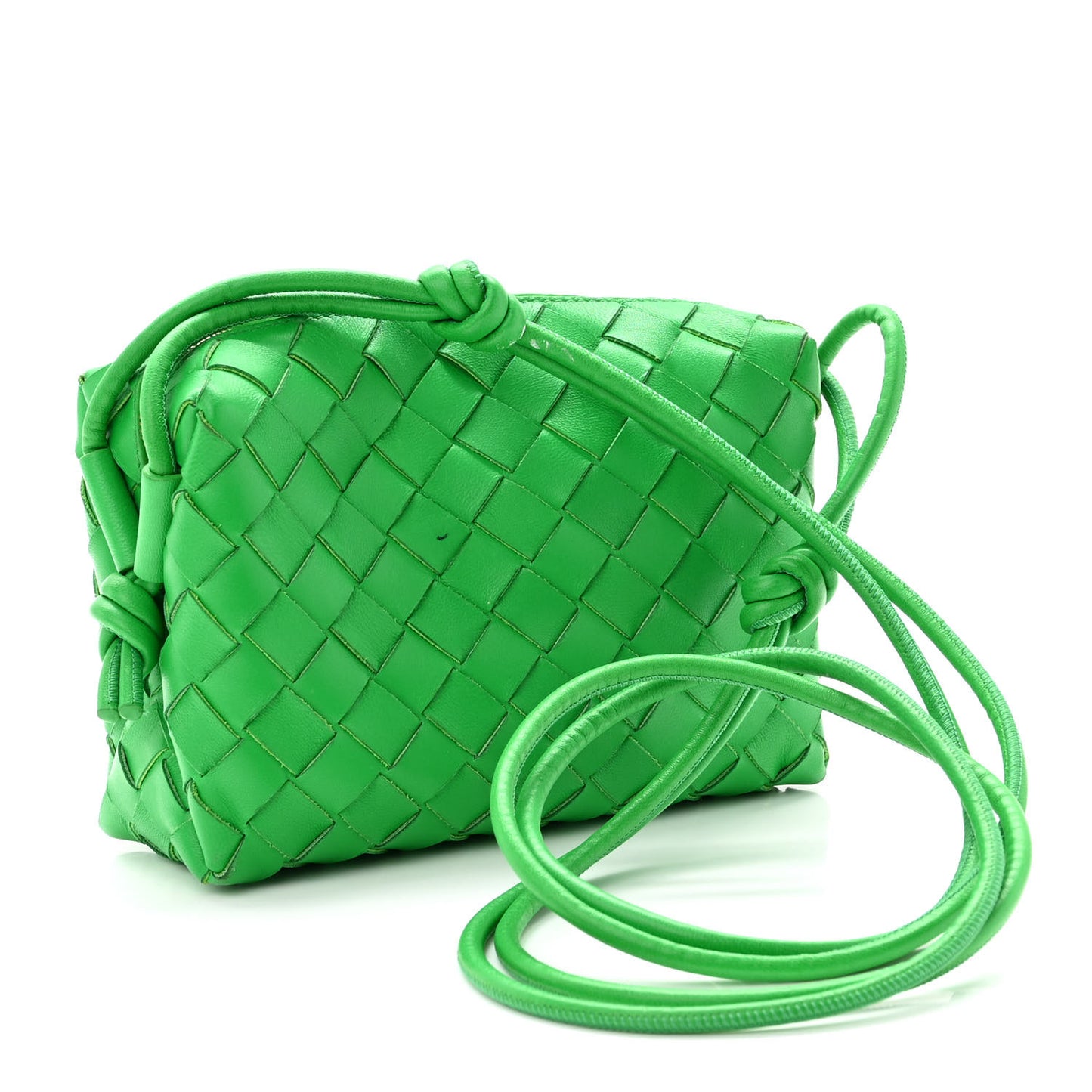 Nappa Intrecciato Mini Loop Camera Bag Parakeet
