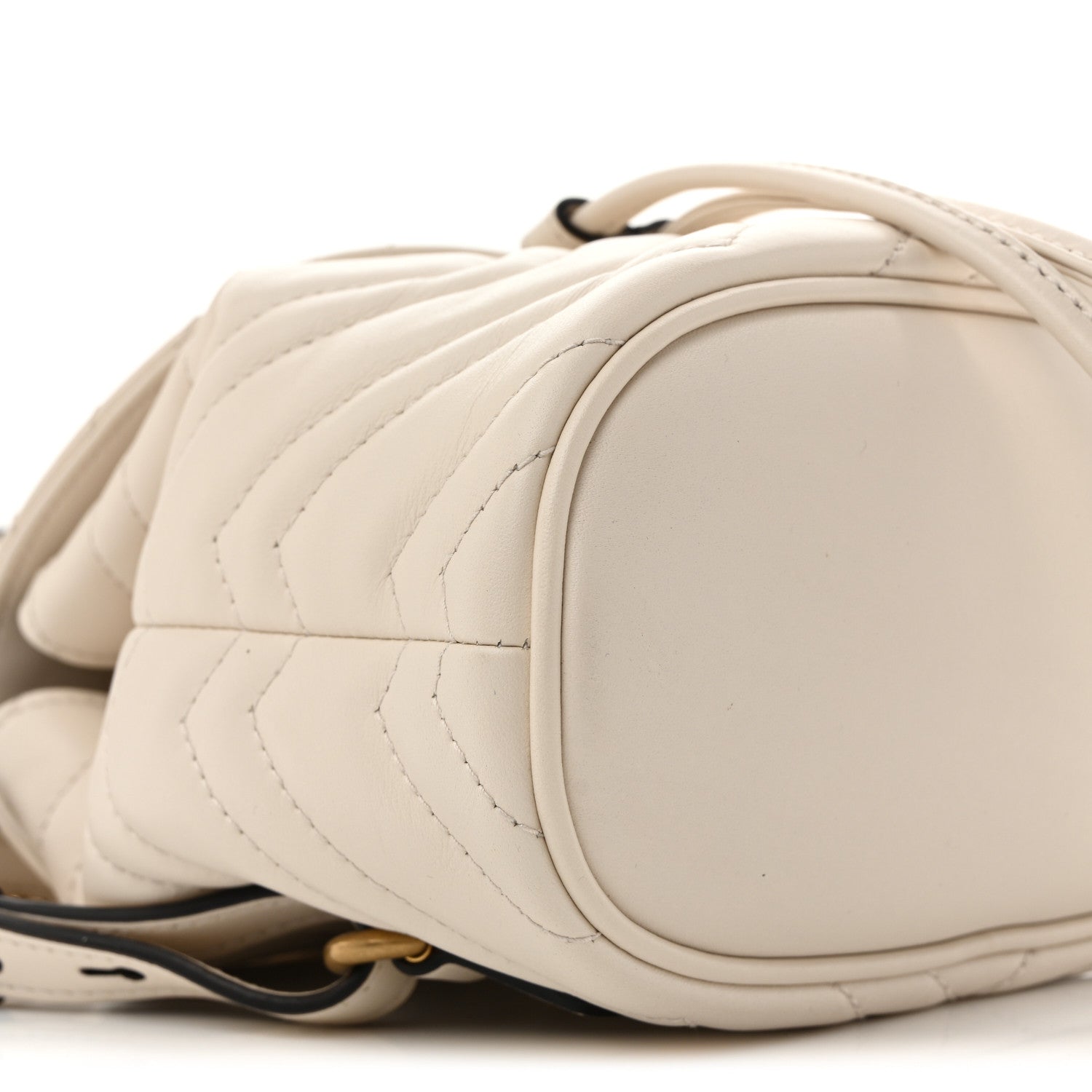 Gucci Calfskin Matelasse GG Marmont Flap Backpack White 9 of 12