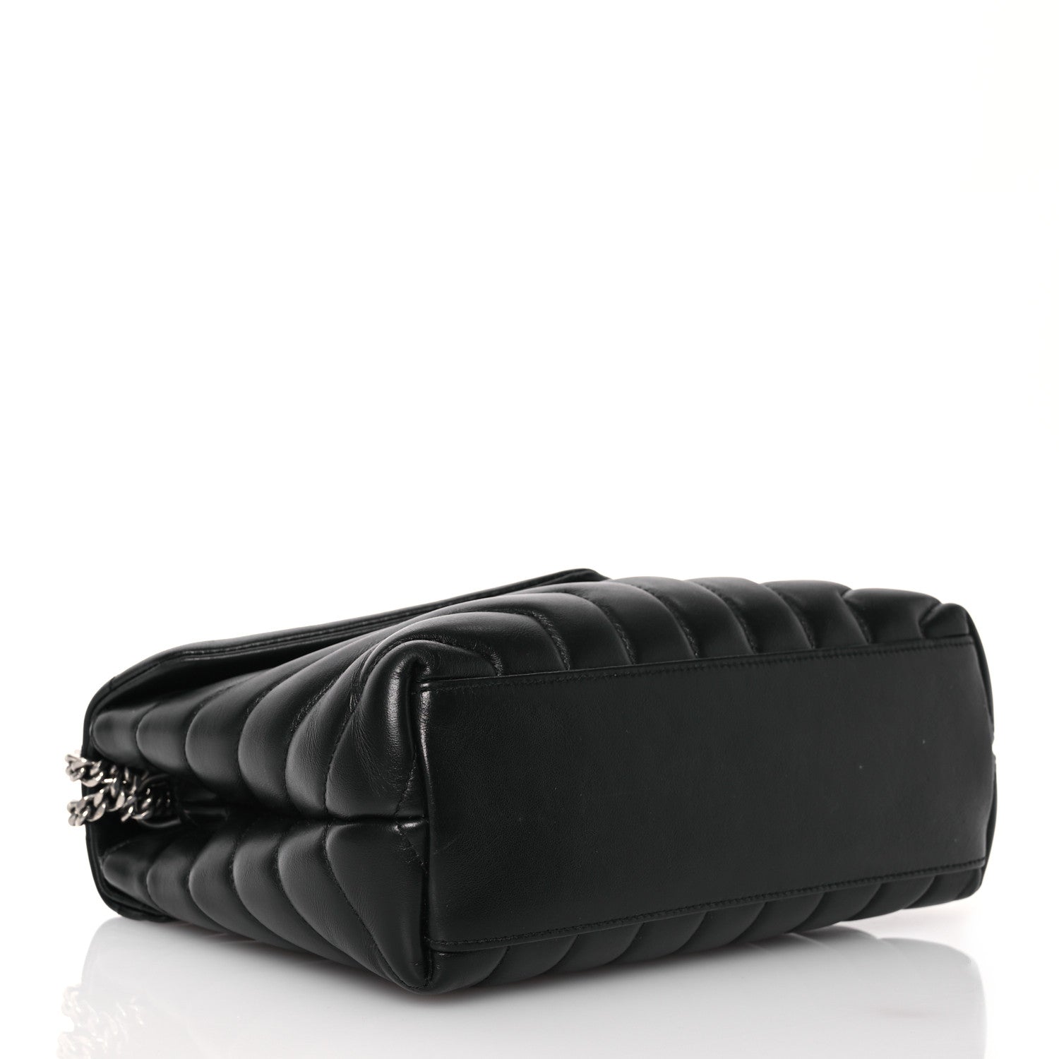 Saint Laurent Calfskin Y Quilted Monogram Small Loulou Chain Satchel Black 4 of 17